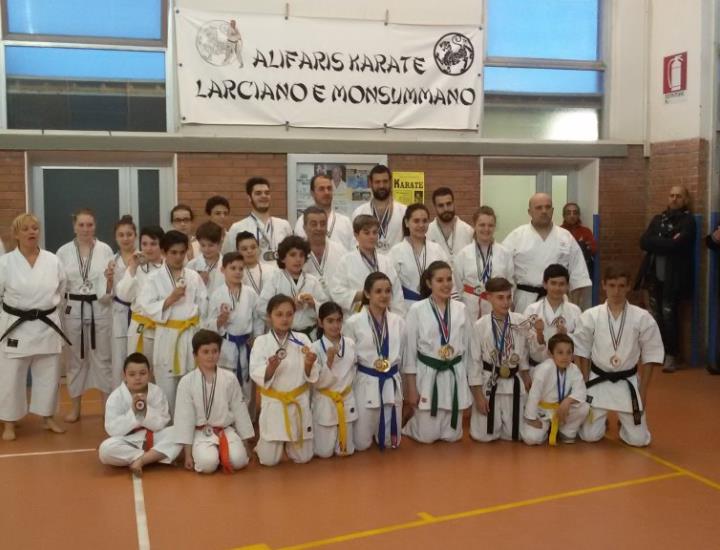 Annata piena di successi e soddisfazioni per l'Alifaris Karate Larciano Monsummano